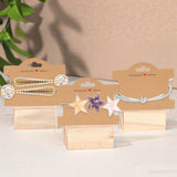 joycraft 100Pcs 10x7cm Brown Jewelry Display Cards with Bags