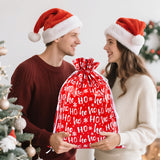 joycraft 20pcs Christmas Drawstring Gift Bags - Assorted Sizes Foil Holiday Drawstring Pouches, Red Green and Gold Gift Wrapping Bags for Toys, Dolls, Candy, DIY Craft