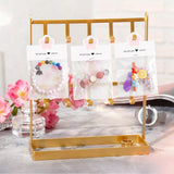 joycraft Jewelry Packaging for Small Business – 100Pcs White Bracelet Display Cards with Clear Bags, Small Handmade Jewelry Display Set for Bracelets, Key Chains, Earring, DIY Craft (Pink Flower)