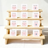 joycraft Earring Display Cards - 100Pcs Blush Gradient White Paper Necklace Display Cards, 3.1 in Square Jewelry Studio Card for Selling, Small Business, Craft Fair, Retail