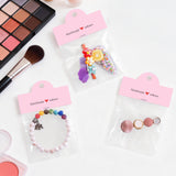 joycraft 100Pcs Pink Packaging for Small Business, Jewelry Package Supplies with Clear Bags, Jewelry Display Bags for Selling, Craft Packaging Set for Bracelets, Key Chains, Earring, Necklace.