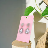 joycraft Earring Display Cards - 200Pcs Pink Paper Stud Display Cards, 3.5x2 in Jewelry Card for Selling, Small Business, Craft Fair, Retail