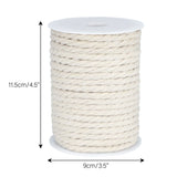 joycraft Macrame Cord, Off White Cotton Rope, 6mm x 32 Yard Natural White Cotton Macrame Rope, 3 Strand Twisted Cotton String for Wall Hanging, Plant Hangers, Macrame Supplies, DIY Crafts, Knitting