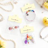 joycraft 100Pcs Yellow Packaging for Small Business, Jewelry Package Supplies with Clear Bags, Jewelry Display Bags for Selling, Craft Packaging Set for Bracelets, Key Chains, Earring, Necklace.