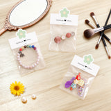 joycraft Jewelry Packaging for Small Business – 100Pcs White Bracelet Display Cards with Clear Bags, Small Handmade Jewelry Display Set for Bracelets, Key Chains, Earring, DIY Craft