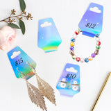 joycraft 100Pcs Bracelet Display Card – 4.7 x 1.7 inch Holographic Jewelry Display Cards, Earring Holder Blank Cards for Small Business, Jewelry Shop, Craft Fair, Scrunchies, Keychains