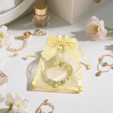 joycraft 4x6 In Organza Bags with Bow, 30Pcs Gold Party Favor Bag, Jewelry Pouches with Drawstring, Sheer Mesh Drawstring Bags for Jewelry, Makeup, Candy, Desserts