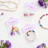joycraft 100Pcs Purple Packaging for Small Business, Jewelry Package Supplies with Clear Bags, Jewelry Display Bags for Selling, Craft Packaging Set for Bracelets, Key Chains, Earring, Necklace.