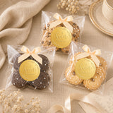 joycraft 100 Pcs Cookie Bags with Seal,3.9x3.9 inch Clear Treat Bags