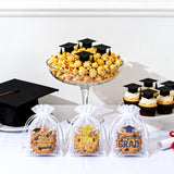 joycraft 4x6In Graduation Organza Bags - 30Pcs Class of 2026 Drastring Gift Bags, 5 Style Happy Graduation Party Favor Bags for Jewelry, Candy, DIY Craft, Cards