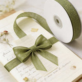 joycraft Burlap Ribbon - Olive Green Jute Craft Ribbon 3/4 Inch x 20 Yards, Rustic Mesh Fabric Ribbon for Fall Decor, Wreaths, DIY Crafts & Rustic Wedding