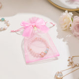 joycraft 4x6 In Organza Bags with Bow, 30Pcs Pink Mesh Drawstring Gift Bag, Organza Party Favor Pouches for Christmas, Valentine's Day, Wedding, Birthday, Baby Shower