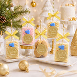 joycraft 100Pcs Clear Rice Krispie Treat Bags with Gold Sticks and Stickers,3.5x5.9 inch Clear Treat Bags,Cakesicle Bags,Flat Cellophane Bags for Macaron Pop,Candy,Apple Cookies,Cake Pop Packaging