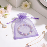 joycraft Organza Bags 4x6 inch - Light Purple Drawstring Gift Packaging Pouch with Breathable Mesh for Wedding Favors, Jewelry Display, Candy Bags | Reusable Craft Supplies, Small Business