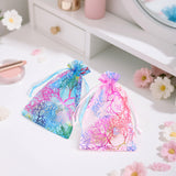 joycraft Organza Bags 4x6 inch – 50pcs Drawstring Jewelry Pouch, Small Sheer Gift Wrap Bags for Wedding Favors, Birthday Party, Christmas Gift, Handmade Soap - Blue & Pink