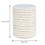 joycraft Macrame Cord, Off White Cotton Rope, 8mm x 21 Yard Natural White Cotton Macrame Rope,3 Strand Twisted Cotton String for Plant Hangers, Macrame Supplies, DIY Crafts, Knitting