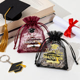 joycraft 30Pcs Graduation Organza Bags - 4x6In Thank You Drawstring Mesh Gift Bags, 5 Colors Graduation Appreciation Organza Pouches for Jewelry, Candy, DIY Craft, Cards