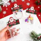 joycraft Jewelry Packaging for Small Business – 100Pcs OPP Clear Christmas Treat Bags with Santa Header Cards, Christmas Jewerly Display Bags Packaging for Party Favors, Bakery & Holiday Gift Wrapping