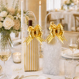 joycraft Wine Gift Bags with Handles, 4 Pcs Ice Wine Bags, Clear Plastic Gift Bags with Gold Pull Bows and Tissue Paper, Portable Wine Pouch Cooler, Reusable Packaging for Wedding Gifts Party Outdoor