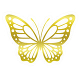 joycraft 420Pcs Butterfly Stickers, 1.5 inches Gold Foil Butterfly Gift Stickers, Clear Butterfly Envelope Seals Stickers, Personalized Stickers for Gift Wrapping Baby Shower Wedding Party Favor