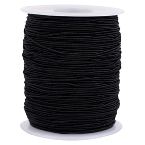 joycraft Elastic Cord for Bracelets, 1mm Stretchy Bracelet Bead String, 109 Yards Black Elastic String for Bracelets, Sewing, Necklace, Jewelry Making and Crafts