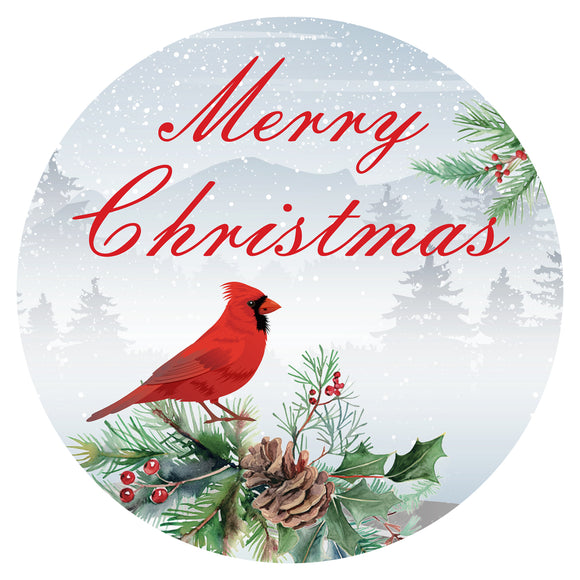 joycraft 120Pcs Merry Christmas Stickers, 2 inches Cardinal Red Bird labels, Christmas Envelope Seals Stickers, Winter Holiday Gift Stickers for Gift Wrapping, Cards, Boxes, Tags