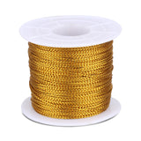 Joycraft 100M Gold Christmas Twine String, Gold Metallic String, Thread Twist Ties with Coil for Christmas String, Polyester String Jewelry Cord, DIY Craft String Thread and Packing String