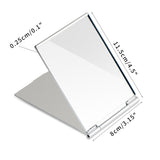 Joycraft Little Travel Mirror Portable Folding Mirror Pocket Compact Mirror for Shaving Camping and Make Up Small Tabletop Glass 11.5 cm * 8 cm * 0.25 cm